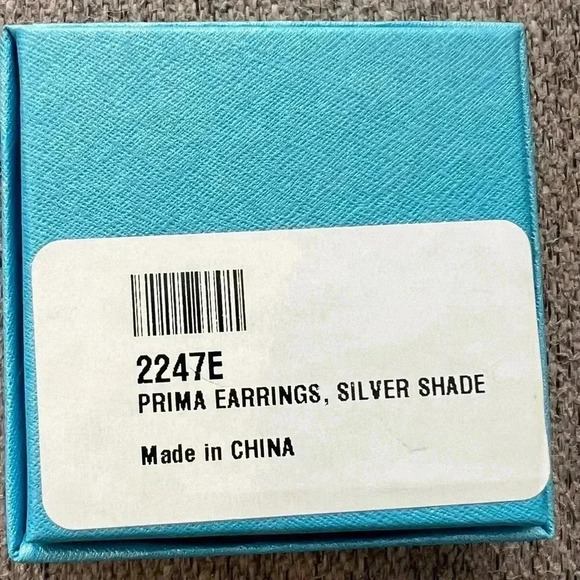 Touchstone Crystal by Swarovski Prima Earrings, Silver Shade - Picture 4 of 4